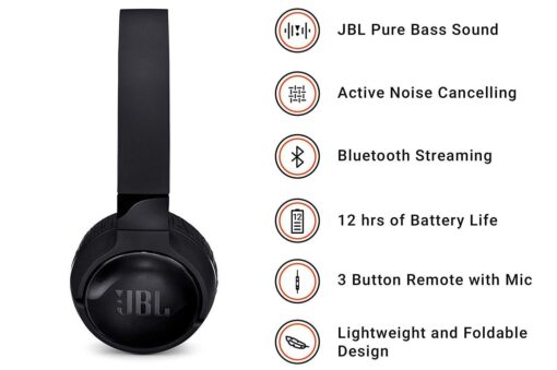 JBL Tune 600 BTNC On-Ear Wireless Bluetooth Noise Canceling Headphones 5