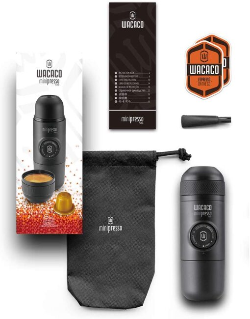 Wacaco Minipresso NS, Portable Espresso Machine, Compatible Nespresso Original Capsules and Compatibles, Coffee Maker 1