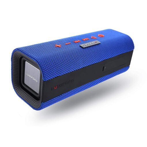 LUMIFORD Stereo Blue Log Wireless Bluetooth Speaker, Alexa 3