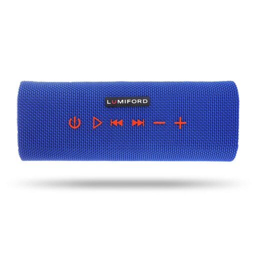 LUMIFORD Stereo Blue Log Wireless Bluetooth Speaker, Alexa