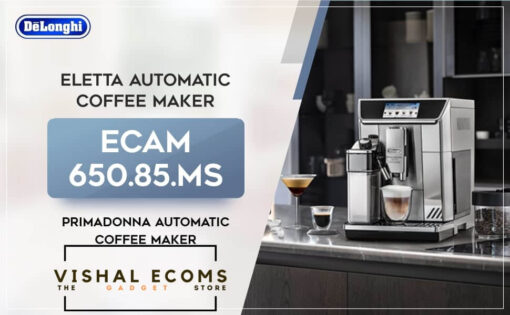 Delonghi ECAM 650.85 MS Primadonna Elite 1450-Watt Fully Automatic Coffee Machine with TFT Display (Metallic/Black) 2