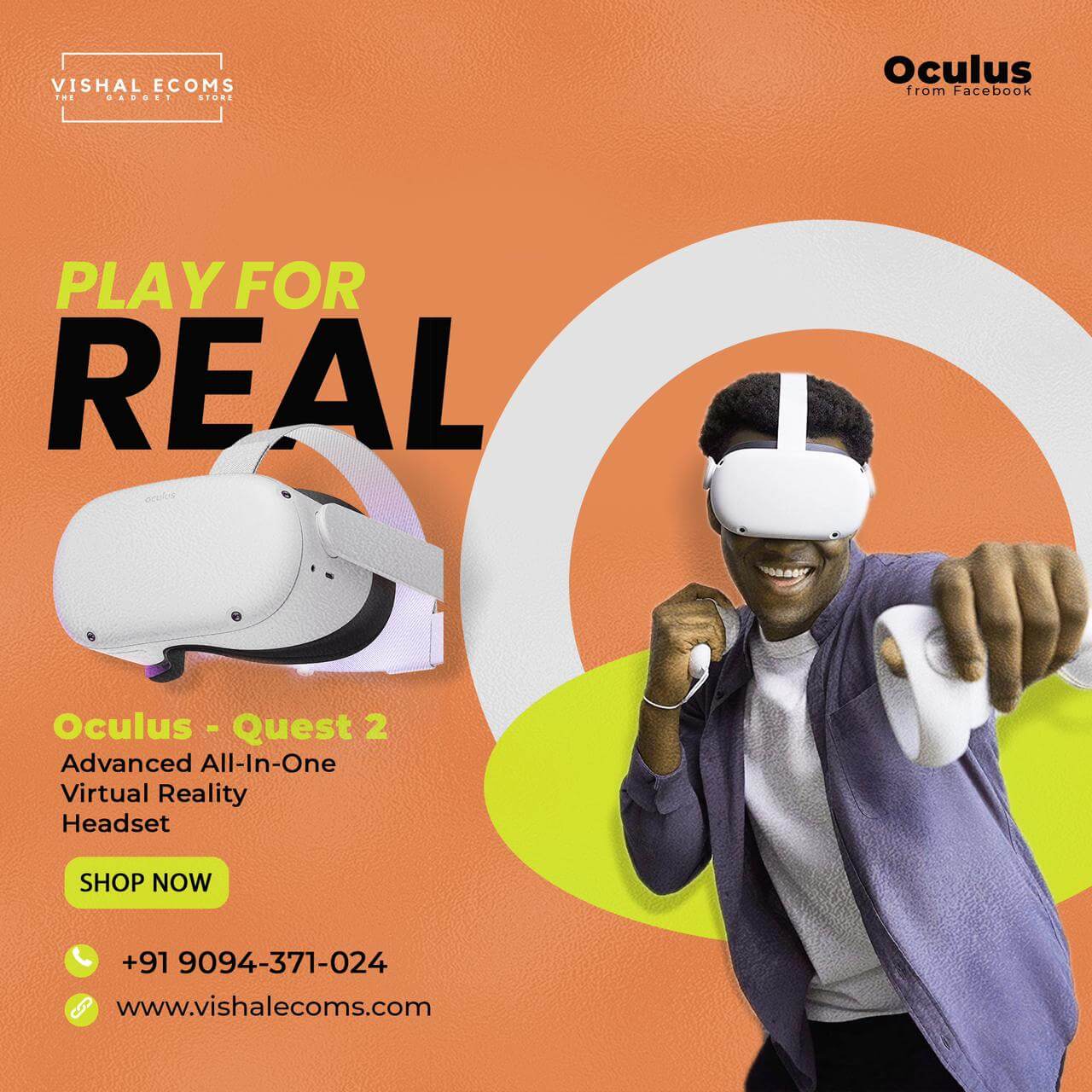 Buy Oculus Quest 2 by Facebook Advanced All-In-One Virtual Reality