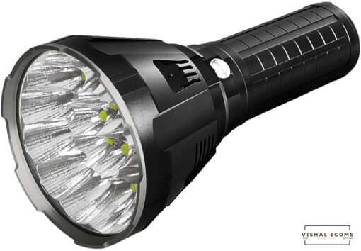 Imalent MS18 Flashlight LED Rechargeable Bright Light with 100,000 Lumens - Case has a Strap, Charger, O-Rings - Bundle includes a Lumintrail LTK-10 Keychain Light