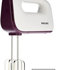 PHILIPS Daily Hand Mixer HR3740/11: 400W, 5 speeds and turbo, wire beaters and dough hooks, easy to clean, easy to eject.