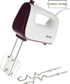 PHILIPS Daily Hand Mixer HR3740/11: 400W, 5 speeds and turbo, wire beaters and dough hooks, easy to clean, easy to eject.