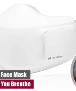 LG Puricare Wearable Air Purifier Mask, H13 HEPA Filters, White Color - AP300AWFA