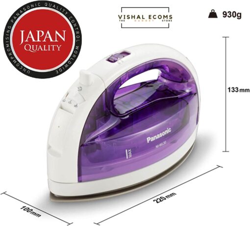 Panasonic Cordless Steam Iron, 1550W, Ni-Wl30, White/Purple