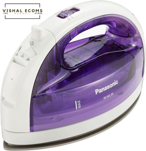 Panasonic Cordless Steam Iron, 1550W, Ni-Wl30, White/Purple