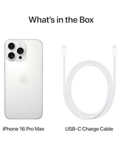 iPhone 16 Pro Max 512 GB 5G Mobile Phone with Camera Control 4K 120 fps Dolby Vision and a Huge Leap in Battery Life Works with AirPods White Titanium