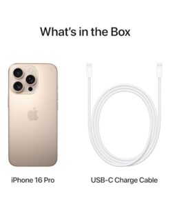 iPhone 16 Pro 256 GB 5G Mobile Phone with Camera Control 4K 120 fps Dolby Vision and a Huge Leap in Battery Life Works with AirPods Desert Titanium