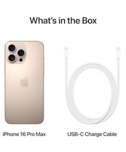 iPhone 16 Pro Max 512 GB 5G Mobile Phone with Camera Control 4K 120 fps Dolby Vision and a Huge Leap in Battery Life Works with AirPods Desert Titanium